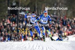 18.03.2023, Oslo, Norway (NOR): Tuuli Tomingas (EST), Yuliia Dzhima (UKR), (l-r) - IBU World Cup Biathlon, sprint women, Oslo (NOR). www.nordicfocus.com. © Manzoni/NordicFocus. Every downloaded picture is fee-liable.