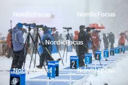 17.03.2023, Oslo, Norway (NOR): Event Feature: Monocles at the shooting range - IBU World Cup Biathlon, sprint women, Oslo (NOR). www.nordicfocus.com. © Manzoni/NordicFocus. Every downloaded picture is fee-liable.