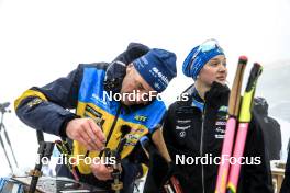 17.03.2023, Oslo, Norway (NOR): Jean-Marc Chabloz (SUI), coach Team Sweden, Linn Persson (SWE), (l-r) - IBU World Cup Biathlon, sprint women, Oslo (NOR). www.nordicfocus.com. © Manzoni/NordicFocus. Every downloaded picture is fee-liable.