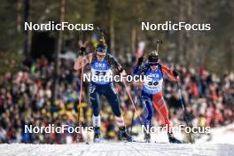 18.03.2023, Oslo, Norway (NOR): Deedra Irwin (USA), Sophie Chauveau (FRA), (l-r) - IBU World Cup Biathlon, sprint women, Oslo (NOR). www.nordicfocus.com. © Manzoni/NordicFocus. Every downloaded picture is fee-liable.