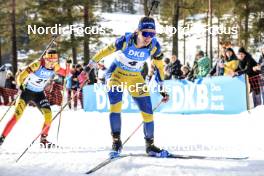 18.03.2023, Oslo, Norway (NOR): Lotte Lie (BEL), Elvira Oeberg (SWE), (l-r) - IBU World Cup Biathlon, sprint women, Oslo (NOR). www.nordicfocus.com. © Manzoni/NordicFocus. Every downloaded picture is fee-liable.
