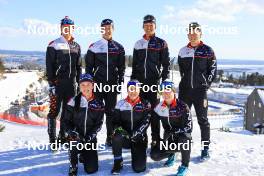15.03.2023, Oslo, Norway (NOR): Mikito Tachizaki (JPN), Shohei Kodama (JPN), Kiyomasa Ojima (JPN), Keita Nagaoka (JPN), Fuyuko Tachizaki (JPN), Aoi Sato (JPN, Hikaru Fukuda (JPN), (l-r) - IBU World Cup Biathlon, training, Oslo (NOR). www.nordicfocus.com. © Manzoni/NordicFocus. Every downloaded picture is fee-liable.