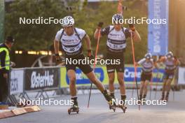 05.08.2023, Sandnes, Norway (NOR): Martin Nevland (NOR), Sverre Dahlen Aspenes (NOR), (l-r) - BLINK23 Festival Biathlon - Sandnes (NOR). www.nordicfocus.com. © Manzoni/NordicFocus. Every downloaded picture is fee-liable.