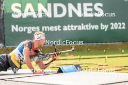 04.08.2023, Sandnes, Norway (NOR): Emilien Claude (FRA) - BLINK23 Festival Biathlon - Sandnes (NOR). www.nordicfocus.com. © Manzoni/NordicFocus. Every downloaded picture is fee-liable.