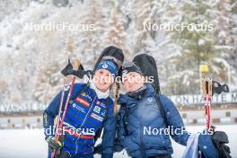 04.11.2023, Bessans, France (FRA): Léonie Jeannier (FRA), Jeanne Richard (FRA), (l-r) - Biathlon training, Bessans (FRA). www.nordicfocus.com. © Authamayou/NordicFocus. Every downloaded picture is fee-liable.