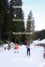 06.11.2023, Davos, Switzerland (SUI): Niklas Hartweg (SUI), Kein Einaste (EST), coach Team Switzerland, (l-r) - Biathlon preseason training, Davos (SUI). www.nordicfocus.com. © Manzoni/NordicFocus. Every downloaded picture is fee-liable.
