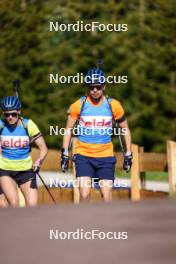 11.06.2023, Lavaze, Italy (ITA): Hanna Oeberg (SWE), Oskar Brandt (SWE), (l-r)  - Biathlon summer training, Lavaze (ITA). www.nordicfocus.com. © Barbieri/NordicFocus. Every downloaded picture is fee-liable.