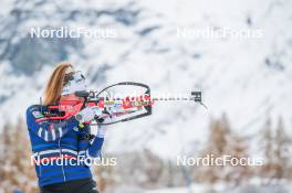 04.11.2023, Bessans, France (FRA): Chloe Bened (FRA) - Biathlon training, Bessans (FRA). www.nordicfocus.com. © Authamayou/NordicFocus. Every downloaded picture is fee-liable.