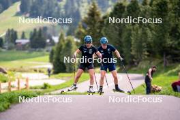 08.06.2023, Lavaze, Italy (ITA): Anna Magnusson (SWE), Johannes Lukas (GER), (l-r)  - Biathlon summer training, Lavaze (ITA). www.nordicfocus.com. © Barbieri/NordicFocus. Every downloaded picture is fee-liable.