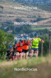 3.09.2023, Font-Romeu, France (FRA): Hanna Oeberg (SWE), Stina Nilsson (SWE), (l-r) - Biathlon training, Font-Romeu (FRA). www.nordicfocus.com. © Authamayou/NordicFocus. Every downloaded picture is fee-liable.