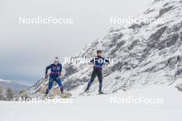 04.11.2023, Bessans, France (FRA): Oceane Michelon (FRA), Jeanne Richard (FRA), (l-r) - Biathlon training, Bessans (FRA). www.nordicfocus.com. © Authamayou/NordicFocus. Every downloaded picture is fee-liable.
