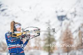 04.11.2023, Bessans, France (FRA): Oceane Michelon (FRA) - Biathlon training, Bessans (FRA). www.nordicfocus.com. © Authamayou/NordicFocus. Every downloaded picture is fee-liable.