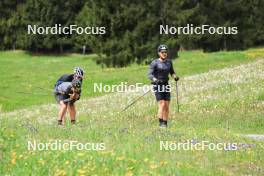 20.05.2023, Lenzerheide, Switzerland (SUI): Dajan Danuser (SUI), Joscha Burkhalter (SUI), (l-r) - Biathlon summer training, Lenzerheide (SUI). www.nordicfocus.com. © Manzoni/NordicFocus. Every downloaded picture is fee-liable.
