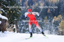 07.11.2023, Davos, Switzerland (SUI): Niklas Hartweg (SUI) - Biathlon preseason training, Davos (SUI). www.nordicfocus.com. © Manzoni/NordicFocus. Every downloaded picture is fee-liable.