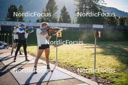30.09.2023, Lavaze, Italy (ITA): Franziska Preuss (GER), Hanna Kebinger (GER), (l-r)  - Biathlon summer training, Lavaze (ITA). www.nordicfocus.com. © Barbieri/NordicFocus. Every downloaded picture is fee-liable.