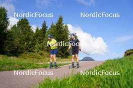 08.06.2023, Lavaze, Italy (ITA): Oskar Brandt (SWE), Jesper Nelin (SWE), (l-r)  - Biathlon summer training, Lavaze (ITA). www.nordicfocus.com. © Barbieri/NordicFocus. Every downloaded picture is fee-liable.