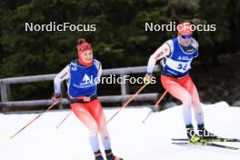 01.11.2023, Davos, Switzerland (SUI): Lea Meier (SUI), Sergii Semenov (UKR), (l-r) - Biathlon preseason training, Davos (SUI). www.nordicfocus.com. © Manzoni/NordicFocus. Every downloaded picture is fee-liable.