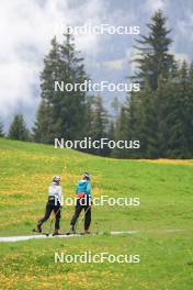 19.05.2023, Lenzerheide, Switzerland (SUI): Lydia Hiernickel (SUI), Amy Baserga (SUI), (l-r) - Biathlon summer training, Lenzerheide (SUI). www.nordicfocus.com. © Manzoni/NordicFocus. Every downloaded picture is fee-liable.