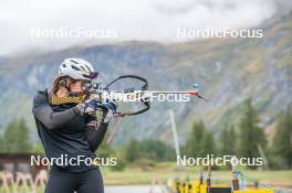 22.09.2023, Bessans, France (FRA): Caroline Colombo (FRA) - Biathlon training, Bessans (FRA). www.nordicfocus.com. © Authamayou/NordicFocus. Every downloaded picture is fee-liable.