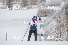 03.11.2023, Bessans, France (FRA): Paula Botet (FRA) - Biathlon training, Bessans (FRA). www.nordicfocus.com. © Authamayou/NordicFocus. Every downloaded picture is fee-liable.