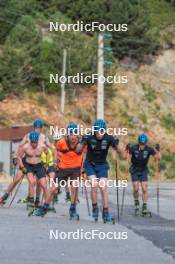 3.09.2023, Font-Romeu, France (FRA): Jesper Nelin (SWE), Sebastian Samuelsson (SWE), (l-r) - Biathlon training, Font-Romeu (FRA). www.nordicfocus.com. © Authamayou/NordicFocus. Every downloaded picture is fee-liable.