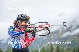 22.09.2023, Bessans, France (FRA): Gilonne Guigonnat (FRA) - Biathlon training, Bessans (FRA). www.nordicfocus.com. © Authamayou/NordicFocus. Every downloaded picture is fee-liable.
