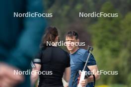 30.05.2023, La Feclaz, France (FRA): Patrick Favre (ITA), coach Team France - Biathlon summer training, La Feclaz (FRA). www.nordicfocus.com. © Joly/NordicFocus. Every downloaded picture is fee-liable.