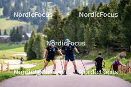 08.06.2023, Lavaze, Italy (ITA): Anna Magnusson (SWE), Johannes Lukas (GER), (l-r)  - Biathlon summer training, Lavaze (ITA). www.nordicfocus.com. © Barbieri/NordicFocus. Every downloaded picture is fee-liable.