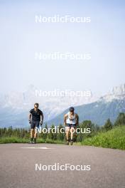 21.06.2023, Lavaze, Italy (ITA): Braunhofer Patrick (ITA), Andrea Zattoni (ITA), (l-r)  - Biathlon summer training, Lavaze (ITA). www.nordicfocus.com. © Vanzetta/NordicFocus. Every downloaded picture is fee-liable.