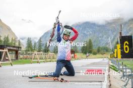 22.09.2023, Bessans, France (FRA): Justine Braisaz-Bouchet (FRA) - Biathlon training, Bessans (FRA). www.nordicfocus.com. © Authamayou/NordicFocus. Every downloaded picture is fee-liable.