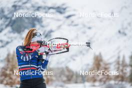 04.11.2023, Bessans, France (FRA): Chloe Bened (FRA) - Biathlon training, Bessans (FRA). www.nordicfocus.com. © Authamayou/NordicFocus. Every downloaded picture is fee-liable.