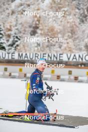 04.11.2023, Bessans, France (FRA): Remi Broutier  (FRA) - Biathlon training, Bessans (FRA). www.nordicfocus.com. © Authamayou/NordicFocus. Every downloaded picture is fee-liable.