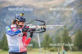 22.09.2023, Bessans, France (FRA): Lou Jeanmonnot (FRA) - Biathlon training, Bessans (FRA). www.nordicfocus.com. © Authamayou/NordicFocus. Every downloaded picture is fee-liable.