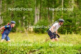 29.08.2023, Obertilliach, Austria (AUT): Johannes Dale (NOR), Sturla Holm Laegreid (NOR), (l-r)  - Biathlon summer training, Obertilliach (AUT). www.nordicfocus.com. © Barbieri/NordicFocus. Every downloaded picture is fee-liable.