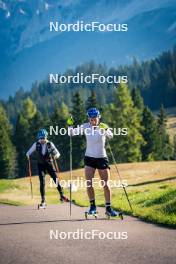 30.09.2023, Lavaze, Italy (ITA): Franziska Preuss (GER), Anna Weidel (GER), (l-r)  - Biathlon summer training, Lavaze (ITA). www.nordicfocus.com. © Barbieri/NordicFocus. Every downloaded picture is fee-liable.
