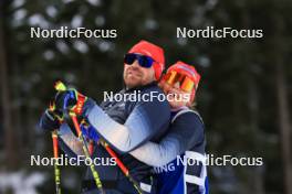 06.11.2023, Davos, Switzerland (SUI): Dajan Danuser (SUI), Lea Meier (SUI), (l-r) - Biathlon preseason training, Davos (SUI). www.nordicfocus.com. © Manzoni/NordicFocus. Every downloaded picture is fee-liable.