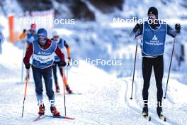 08.11.2023, Davos, Switzerland (SUI): Jeremy Finello (SUI), Candide Pralong (SUI), (l-r) - Biathlon preseason training, Davos (SUI). www.nordicfocus.com. © Manzoni/NordicFocus. Every downloaded picture is fee-liable.