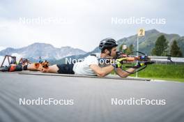 23.06.2023, Lavaze, Italy (ITA): Giacomel Tommaso (ITA) - Biathlon summer training, Lavaze (ITA). www.nordicfocus.com. © Vanzetta/NordicFocus. Every downloaded picture is fee-liable.