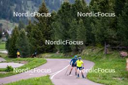 08.06.2023, Lavaze, Italy (ITA): Martin Ponsiluoma (SWE), Oskar Brandt (SWE), (l-r)  - Biathlon summer training, Lavaze (ITA). www.nordicfocus.com. © Barbieri/NordicFocus. Every downloaded picture is fee-liable.