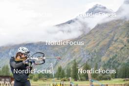 22.09.2023, Bessans, France (FRA): Caroline Colombo (FRA) - Biathlon training, Bessans (FRA). www.nordicfocus.com. © Authamayou/NordicFocus. Every downloaded picture is fee-liable.