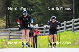 20.05.2023, Lenzerheide, Switzerland (SUI): Kein Einaste (EST), coach Team Switzerland, Joscha Burkhalter (SUI), (l-r) - Biathlon summer training, Lenzerheide (SUI). www.nordicfocus.com. © Manzoni/NordicFocus. Every downloaded picture is fee-liable.