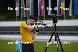 08.06.2023, Ruhpolding, Germany (GER): Aleksandra Vaseljevic (BIH), Anton Vidmar (SLO) - Biathlon summer training, Ruhpolding (GER). www.nordicfocus.com. © Reiter/NordicFocus. Every downloaded picture is fee-liable.