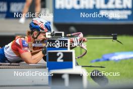 13.08.2023, Wiesbaden, Germany (GER): Anna Gandler (AUT) - City Biathlon - Wiesbaden (GER). www.nordicfocus.com. © Manzoni/NordicFocus. Every downloaded picture is fee-liable.