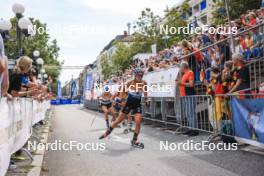 13.08.2023, Wiesbaden, Germany (GER): Anna Weidel (GER), Hanna Kebinger (GER), (l-r) - City Biathlon - Wiesbaden (GER). www.nordicfocus.com. © Manzoni/NordicFocus. Every downloaded picture is fee-liable.