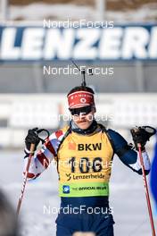 25.01.2023, Lenzerheide, Switzerland (SUI): Luke Brown (USA) - IBU Open European Championships Biathlon, individual men, Lenzerheide (SUI). www.nordicfocus.com. © Manzoni/NordicFocus. Every downloaded picture is fee-liable.
