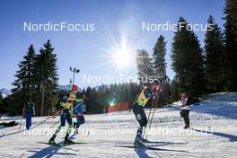 25.01.2023, Lenzerheide, Switzerland (SUI): Lovro Planko (SLO), Erlend Bjoentegaard (NOR), (l-r) - IBU Open European Championships Biathlon, individual men, Lenzerheide (SUI). www.nordicfocus.com. © Manzoni/NordicFocus. Every downloaded picture is fee-liable.