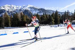 29.01.2023, Lenzerheide, Switzerland (SUI): Grace Castonguay (USA), Gillian Gowling (CAN), (l-r) - IBU Open European Championships Biathlon, mixed relay, Lenzerheide (SUI). www.nordicfocus.com. © Manzoni/NordicFocus. Every downloaded picture is fee-liable.