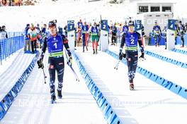 28.01.2023, Lenzerheide, Switzerland (SUI): Erlend Bjoentegaard (NOR), Vebjoern Soerum (NOR), (l-r) - IBU Open European Championships Biathlon, pursuit men, Lenzerheide (SUI). www.nordicfocus.com. © Manzoni/NordicFocus. Every downloaded picture is fee-liable.