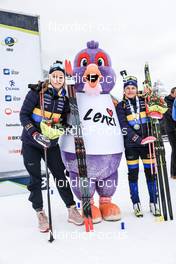 28.01.2023, Lenzerheide, Switzerland (SUI): Stina Nilsson (SWE), Tilda Johansson (SWE), (l-r) - IBU Open European Championships Biathlon, pursuit women, Lenzerheide (SUI). www.nordicfocus.com. © Manzoni/NordicFocus. Every downloaded picture is fee-liable.