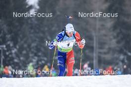 27.01.2023, Lenzerheide, Switzerland (SUI): Emilien Claude (FRA) - IBU Open European Championships Biathlon, sprint men, Lenzerheide (SUI). www.nordicfocus.com. © Manzoni/NordicFocus. Every downloaded picture is fee-liable.